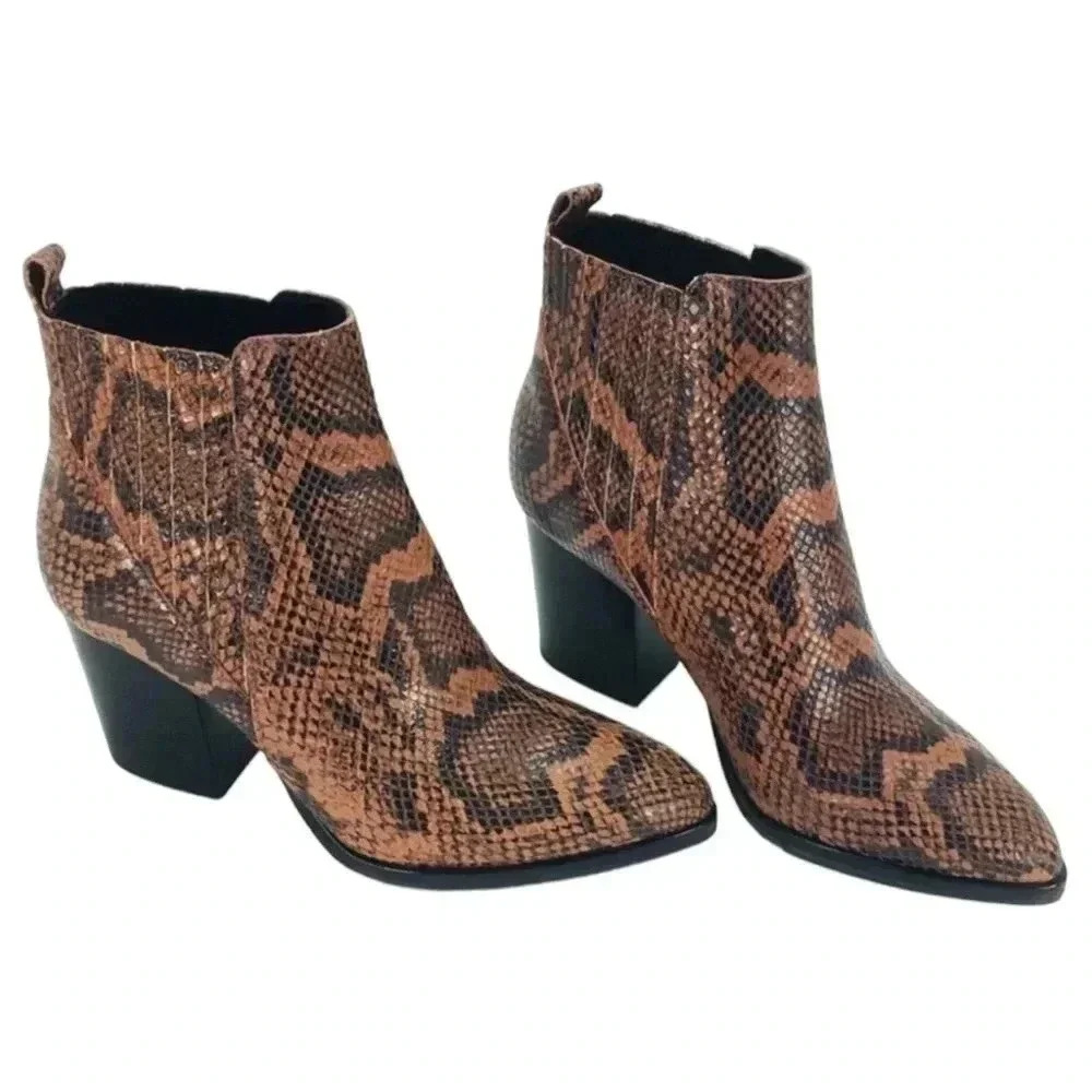 Marc Fisher LTD Alva Leather Womens Ankle Boots Size 9.5M - Picture 15 of 15